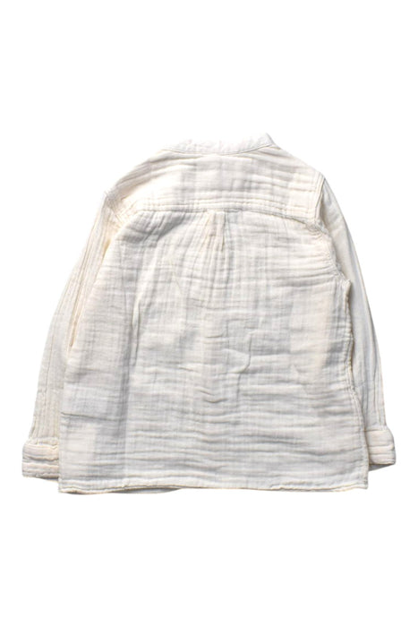 A White Long Sleeve Shirts from Petit Bateau in size 3T for boy. (Back View)