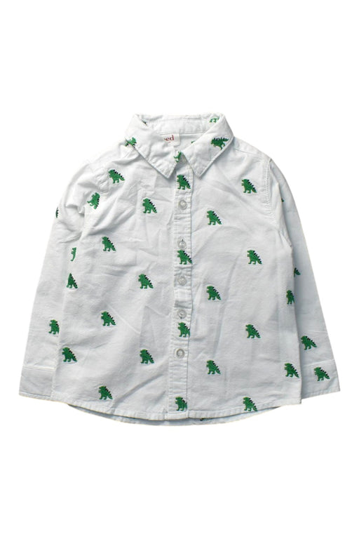 A White Long Sleeve Shirts from Seed in size 3T for boy. (Front View)