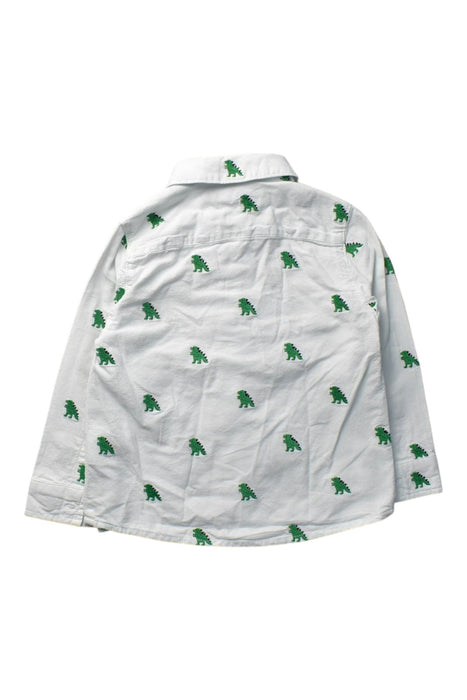 A White Long Sleeve Shirts from Seed in size 3T for boy. (Back View)
