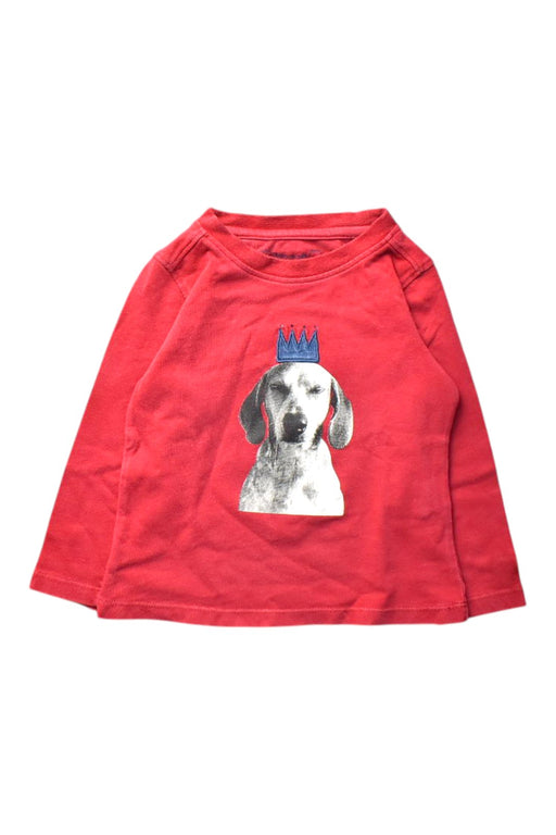 A Red Long Sleeve T Shirts from Chateau de Sable in size 18-24M for boy. (Front View)