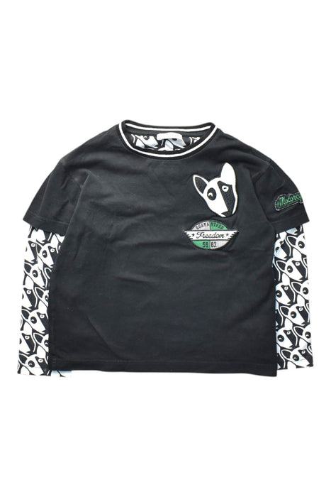 A Black Long Sleeve T Shirts from Dolce & Gabbana in size 4T for boy. (Front View)