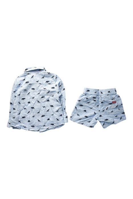 A Blue Shorts Sets from Seed in size 2T for boy. (Back View)