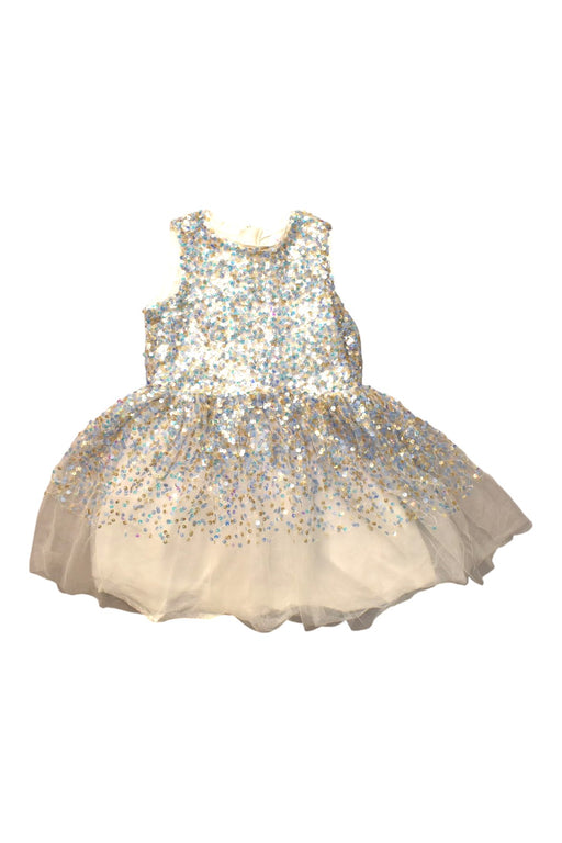 A Silver Sleeveless Dresses from Seed in size 2T for girl. (Front View)