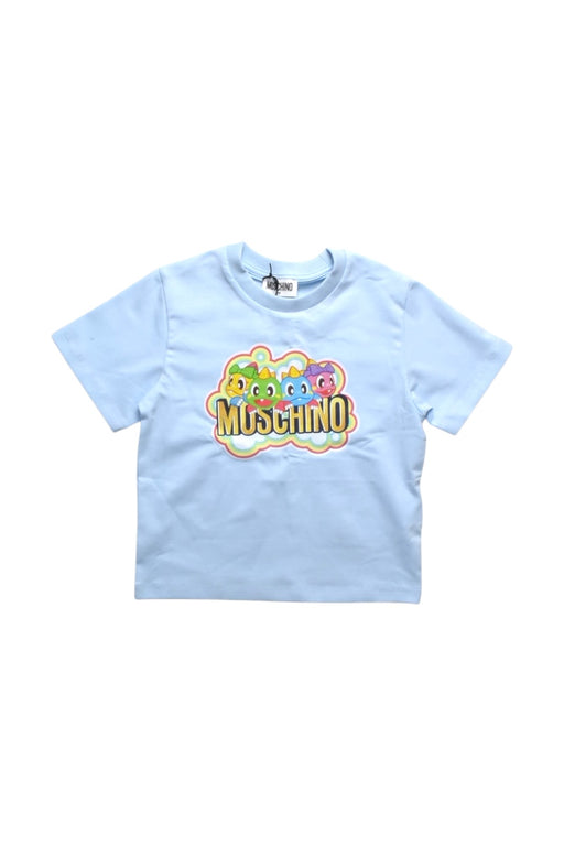 A Multicolour Short Sleeve T Shirts from Moschino in size 4T for girl. (Front View)