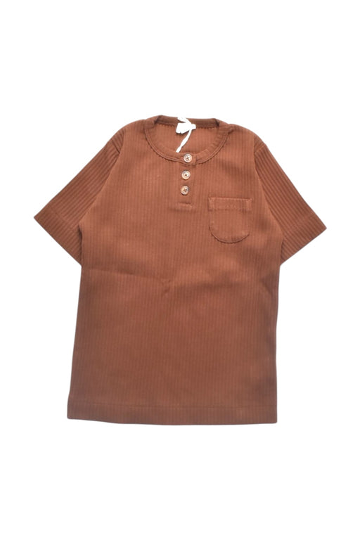 A Brown Short Sleeve Shirts from Jamie Kay in size 5T for girl. (Front View)