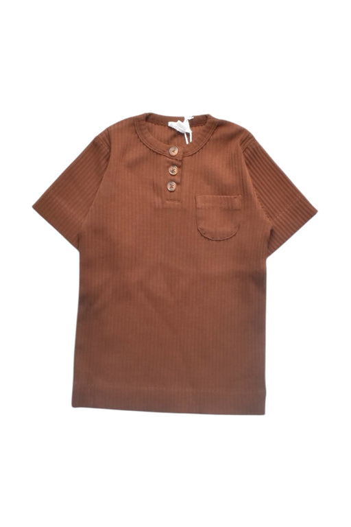 A Brown Short Sleeve Shirts from Jamie Kay in size 2T for girl. (Front View)