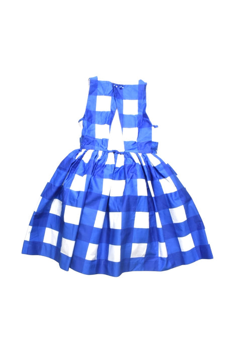 A Blue Sleeveless Dresses from Jacadi in size 8Y for girl. (Back View)