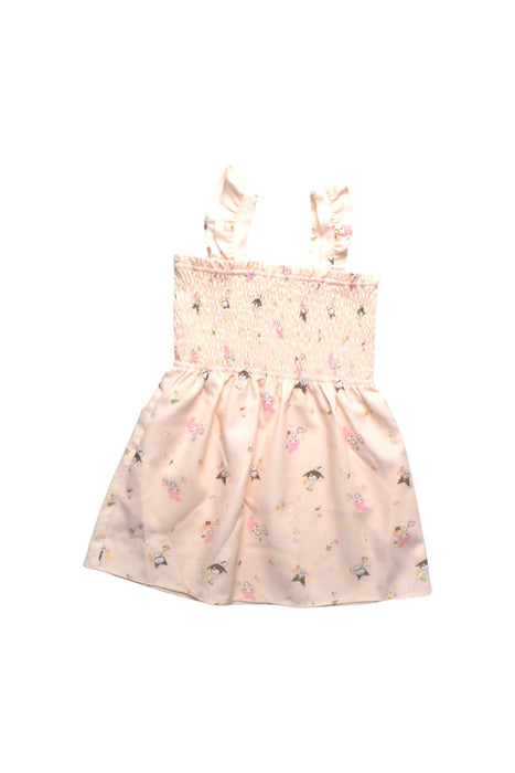 A Pink Sleeveless Dresses from L'zzie x Sanrio in size 6T for girl. (Front View)