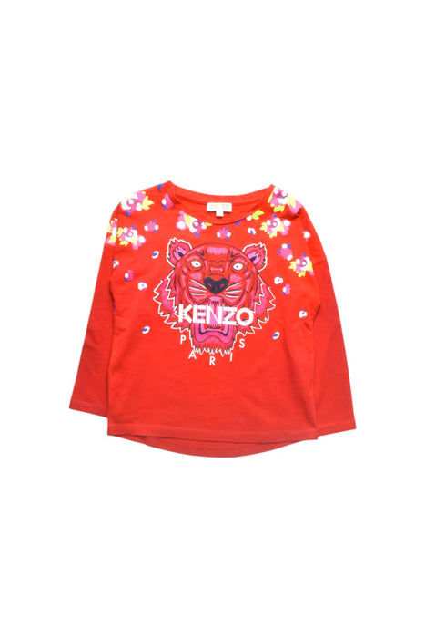 A Red Long Sleeve Tops from Kenzo in size 4T for girl. (Front View)