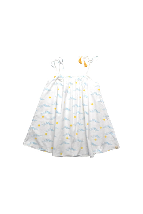 A Multicolour Sleeveless Dresses from Le Petit Society in size 3T for girl. (Front View)