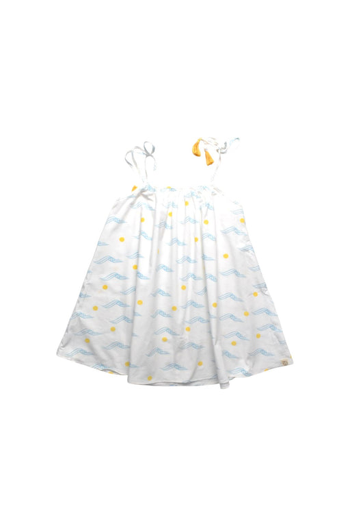 A Multicolour Sleeveless Dresses from Le Petit Society in size 3T for girl. (Front View)