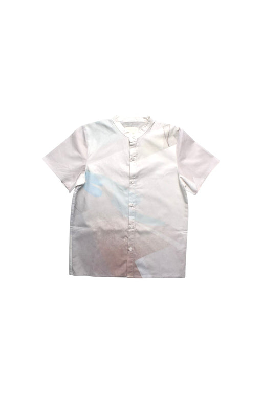 A White Short Sleeve Shirts from Our Mini Nature in size 9Y for boy. (Front View)
