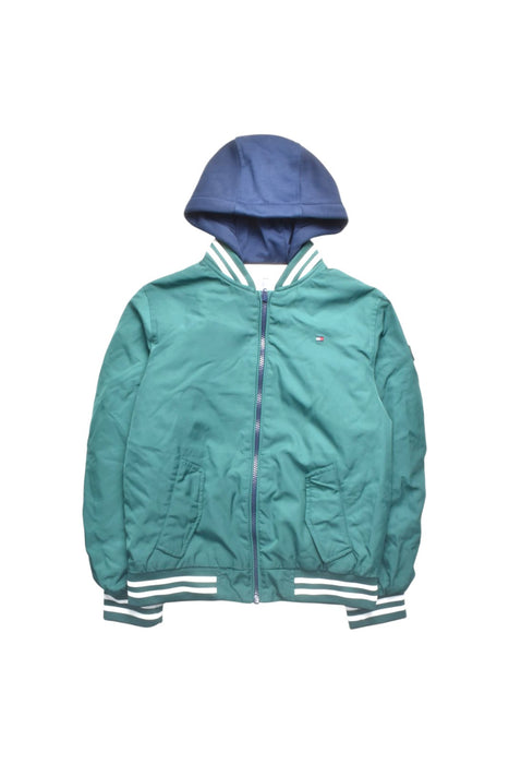 A Green Lightweight Jackets from Tommy Hilfiger in size 10Y for boy. (Front View)