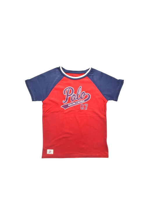 A Red Short Sleeve T Shirts from Polo Ralph Lauren in size 6T for boy. (Front View)