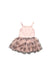 A Pink Sleeveless Dresses from Huxbaby in size 4T for girl. (Back View)