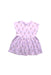 A Purple Short Sleeve Dresses from Seed in size 4T for girl. (Front View)