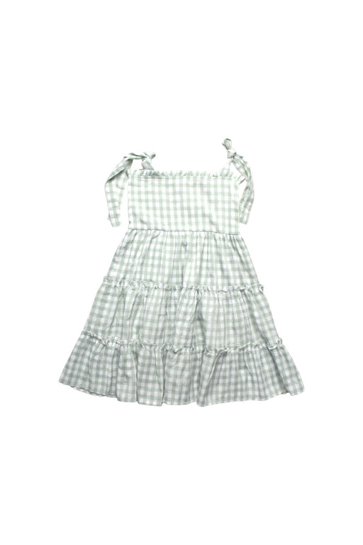 A Grey Short Sleeve Dresses from Le Petit Society in size 3T for girl. (Front View)