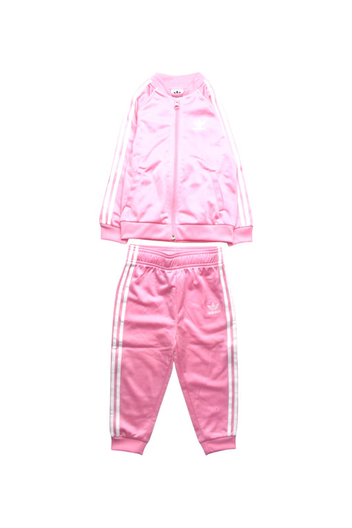 A Pink Pants Sets from Adidas in size 2T for girl. (Front View)