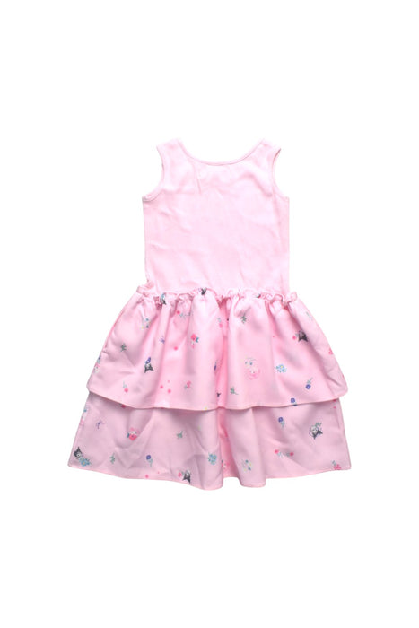 A Pink Sleeveless Dresses from L'zzie x Sanrio in size 4T for girl. (Back View)