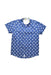 A Blue Short Sleeve Shirts from Maison Q in size 5T for boy. (Front View)