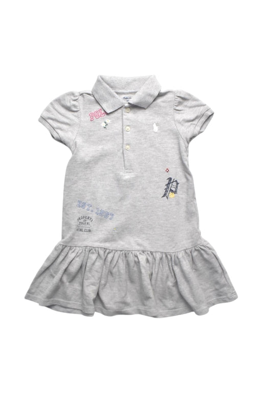 A Grey Short Sleeve Dresses from Ralph Lauren in size 6-12M for girl. (Front View)