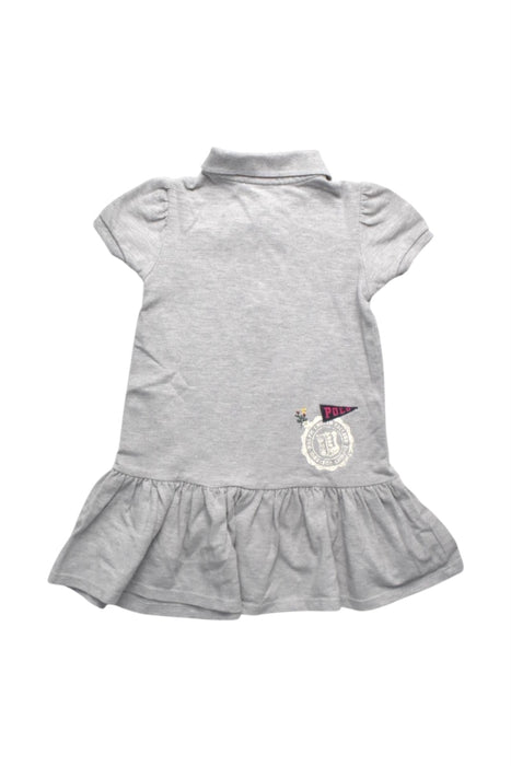 A Grey Short Sleeve Dresses from Ralph Lauren in size 6-12M for girl. (Back View)