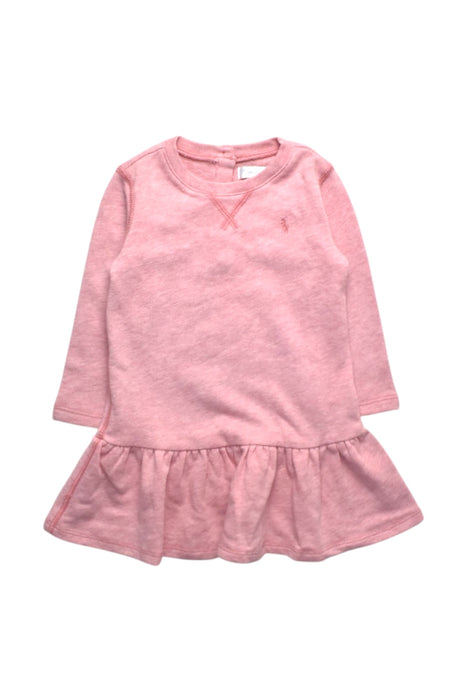 A Pink Sweater Dresses from Ralph Lauren in size 6-12M for girl. (Front View)