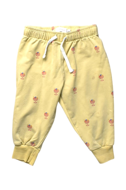 A Yellow Sweatpants from Tinycottons in size 2T for girl. (Front View)