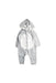 A Grey Onesies from The Little White Company in size 6-12M for girl. (Front View)