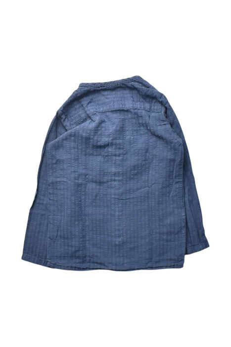 A Blue Long Sleeve Shirts from 1 + in the family in size 18-24M for boy. (Back View)