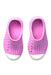 A Pink Slip Ons from Native Shoes in size 18-24M for girl. (Back View)