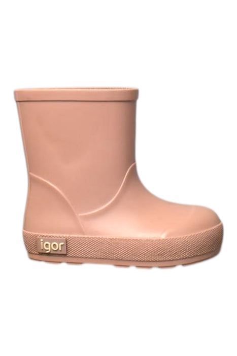 A Peach Rain Boots from Igor in size 18-24M for girl. (Front View)