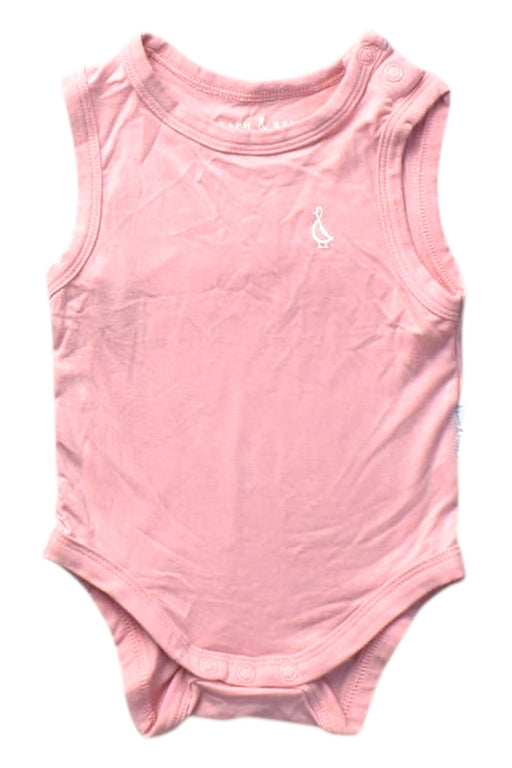 A Pink Sleeveless Bodysuits from Raph and Remy in size 0-3M for girl. (Front View)