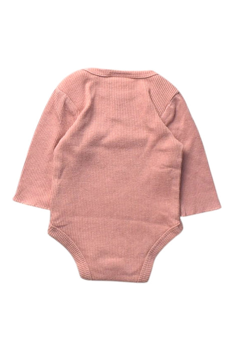 A Pink Long Sleeve Bodysuits from Nicole Miller in size 0-3M for girl. (Back View)