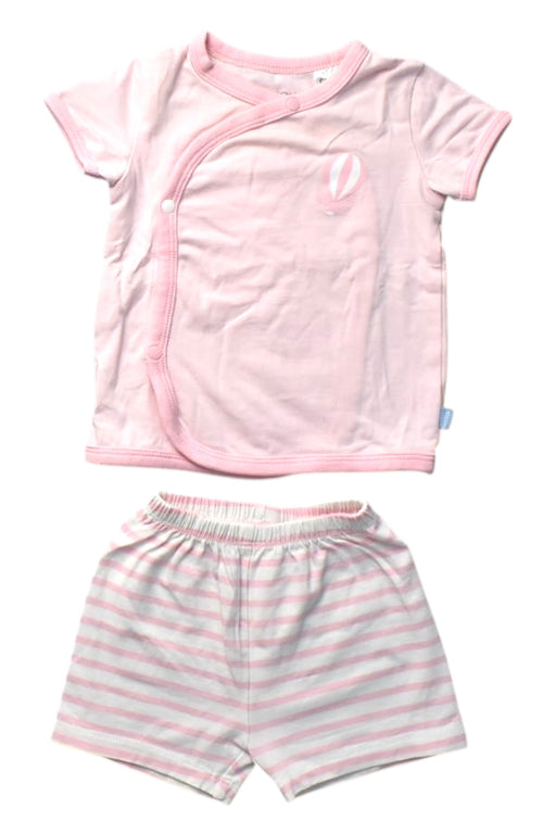 A Pink Shorts Sets from Oeteo in size 0-3M for girl. (Front View)