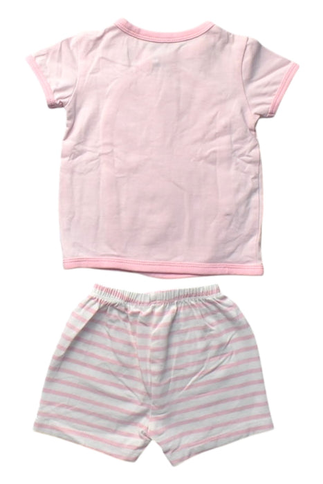 A Pink Shorts Sets from Oeteo in size 0-3M for girl. (Back View)