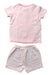 A Pink Shorts Sets from Oeteo in size 0-3M for girl. (Back View)