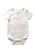 A Ivory Short Sleeve Bodysuits from Jamie Kay in size 6-12M for girl. (Front View)