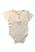 A Ivory Short Sleeve Bodysuits from Kays + Kins in size 0-3M for boy. (Front View)