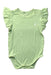 A Green Short Sleeve Bodysuits from Raph and Remy in size 6-12M for girl. (Front View)