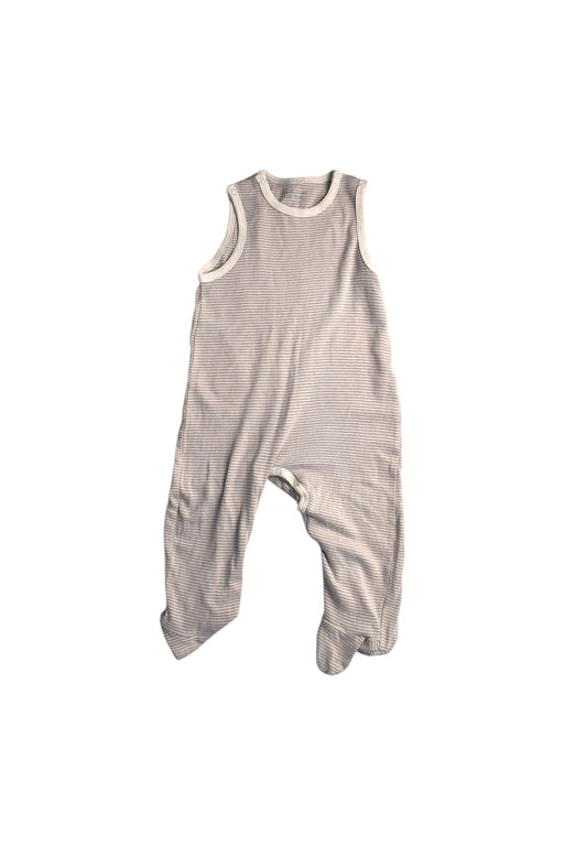 A Grey Long Overalls from Le Petit Society in size 12-18M for boy. (Front View)