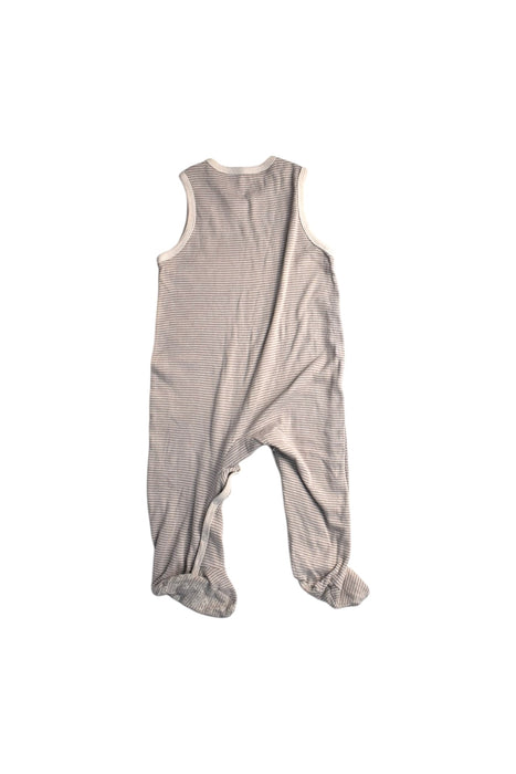 A Grey Long Overalls from Le Petit Society in size 12-18M for boy. (Back View)