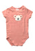 A Pink Short Sleeve Bodysuits from Seed in size 0-3M for girl. (Front View)