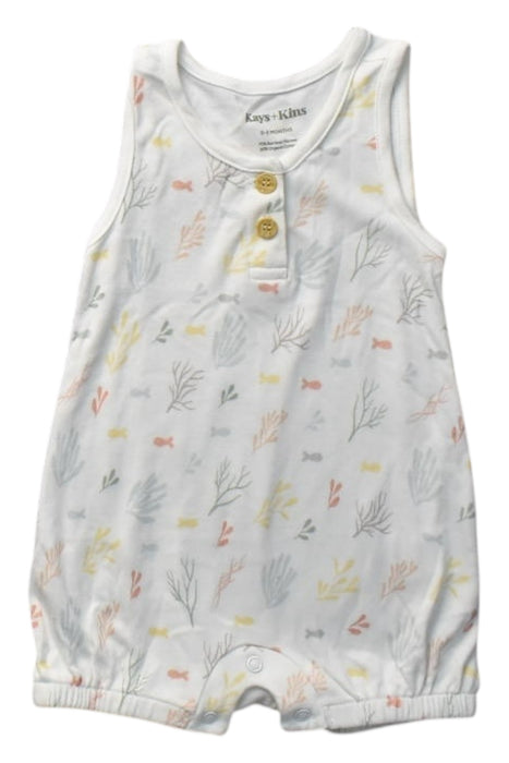 A Multicolour Sleeveless Rompers from Kays + Kins in size 0-3M for boy. (Front View)