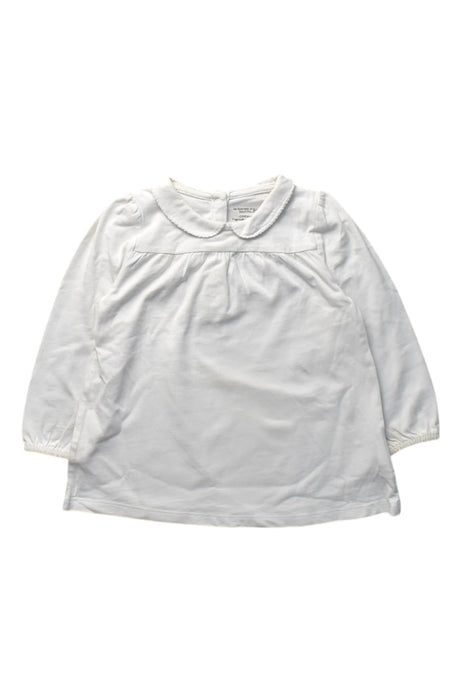 A White Long Sleeve Tops from Bout'Chou in size 2T for girl. (Front View)