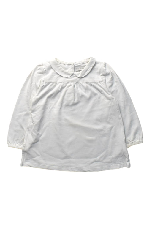 A White Long Sleeve Tops from Bout'Chou in size 2T for girl. (Front View)