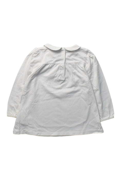 A White Long Sleeve Tops from Bout'Chou in size 2T for girl. (Back View)