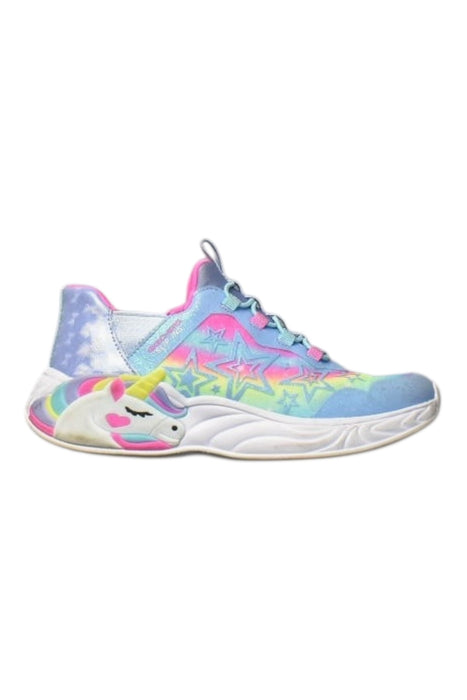 A Multicolour Sneakers from Skechers in size 7Y for girl. (Front View)