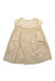 A Beige Sleeveless Dresses from Chateau de Sable in size 3T for girl. (Back View)