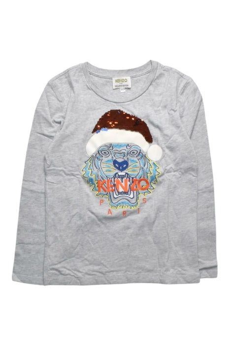 A Grey Long Sleeve T Shirts from Kenzo in size 8Y for boy. (Front View)